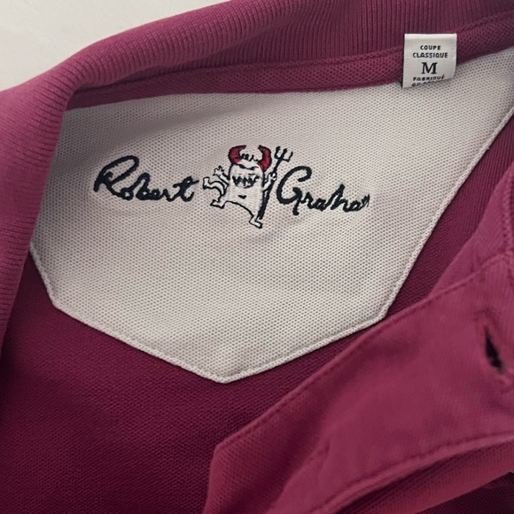 ROBERT GRAHAM Short Sleeve Devil Polo- M - Picture 3 of 6